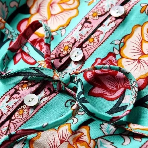 Boho Gypsy Rose Floral Mini Dress - Picture 7 of 11